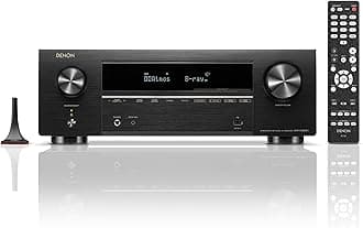 AVR-X1800H 7.2 Channel AV Receiver - 80W/Channel, Wireless Streaming via Built-in HEOS, WiFi, & Bluetooth, Supports Dolby Vision, HDR10+, Dynamic HDR, and Home Automation Systems