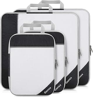 GonexGonex Compression Packing Cubes, Extensible Storage Mesh Bags Organizers