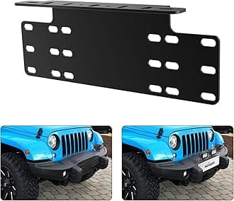 Nilight 90044B Universal License Heavy Duty Steel Front Plate Mounting Bracket Holder for Off-Road LED Work Lamps Lighting Bars, 2 Years Warranty