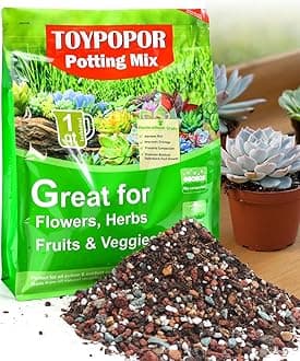Succulent Soil, Cactus Potting Mix 2 Pounds/1 Quart, High Drainage, Pre-Mixed Ready to Use for All Succulent Varieties, Indoor Plants, Bonsai, Terrarium, Houseplant, 70% Particles 30% Soil