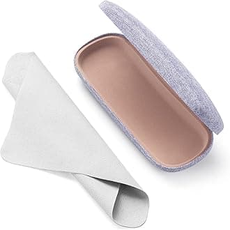 Marvolia Glasses Case Hard Shell Eyeglasses Case Linen Fabrics Protective Case for Sunglasses Eyeglasse for Men Women
