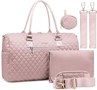 LOVEVOOK Diaper Bag Tote with Pacifier Case and Changing Pad, Large Capacity Mommy Bag for Hospital and Weekender Travel, Functional Baby Bag Newborn Baby Essential, Pink