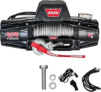 VR EVO 10-S Electric 12V Winch – 10,000 lb Pull Capacity, Synthetic Rope, IP68 Waterproof, High-Performance Off-Road Recovery Winch for Trucks, Jeeps, and SUVs
