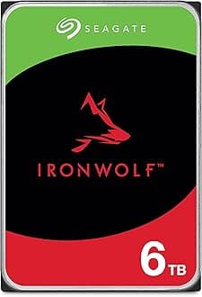Seagate IronWolf 6TB NAS Internal Hard Drive HDD – CMR 3.5 Inch SATA 6Gb/s 5600 RPM 256MB Cache for RAID Network Attached Storage – Frustration Free Packaging (ST6000VN001)