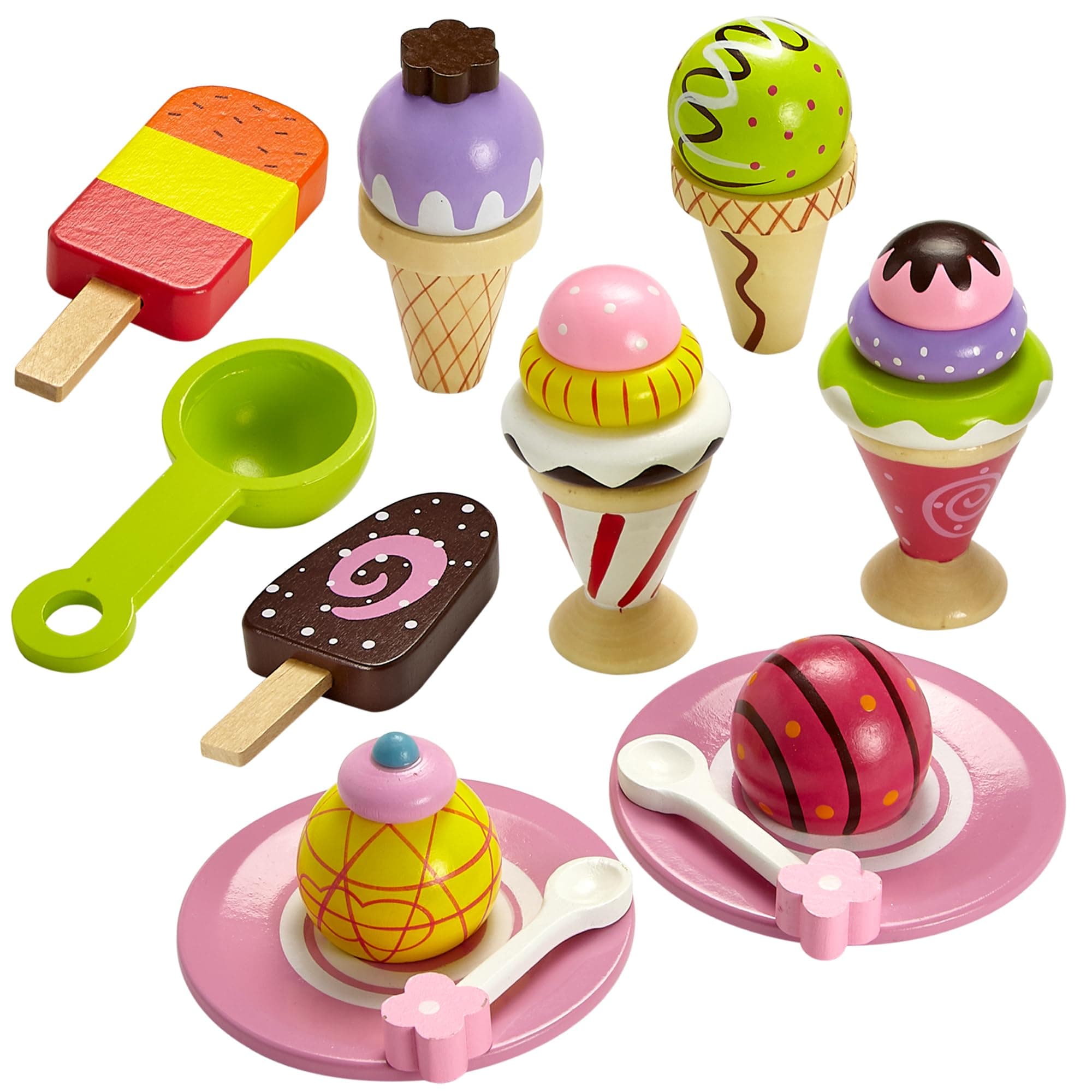 Wooden Ice Cream Set