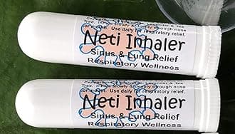 Urban ReLeaf NETI Salt Air Relief INHALERS! Set of Two (2) Sinus & Lung, Himalayan & Botanicals! Respiratory Wellness. Healing Aromatherapy. Energizing! Colds, Asthma, Cough, Bronchitis 100% Natural