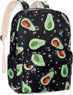 MCWTH Casual School Backpack Canvas Travel Daypack School Bag Bookbags for Teen Girls and Women, Avocado, L