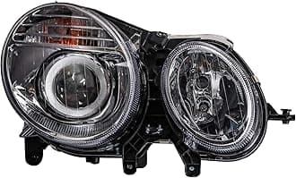 TRQ Passenger Side Headlight Assembly Halogen Compatible with 2007-2009 Mercedes-Benz E320 E350 E550 E63 AMG 2007 E280 MB2501100