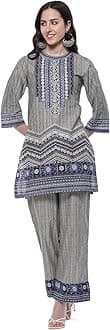 Biba Womens Cotton Palazzo Biba Women Cotton Straight Suit Set