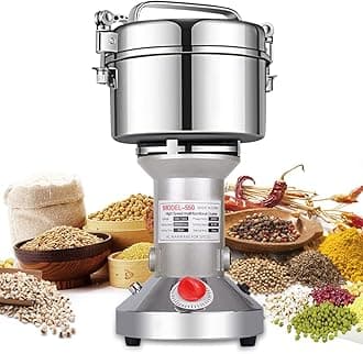 - Electric herb Grinder 550g High Speed Electric Stainless Steel Spice Flour Mill Herb Grinder Powder Machine for Dry Food Grin