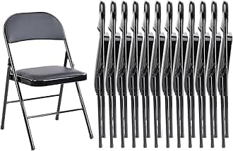 Folding Chair 12 Pack, Leather Padded Folding Chairs, Sturdy Metal Foldable Chairs, Easy to Use and Store, Outdoor and Indoor, for Home, Office, Party, Comfy