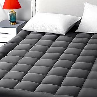 EASELAND Queen Size Mattress Pad Pillow Top Mattress Cover Quilted Fitted Mattress Protector Cotton Top 8-21" Deep Pocket Cooling Mattress Topper (60x80 Inches, Dark Grey)