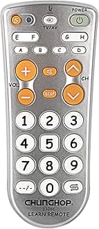 Remote Control Combinational Universal Learning Controller Chunghop L108E for TV/SAT/DVD/CBL/DVB-T/AUX Big Button