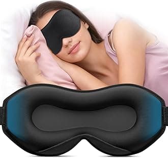 Umisleep Sleep Mask, Eye Mask for Sleeping – Perfect for Side Sleepers, 3D Ultra Soft Comfortable Eye Mask for Women, Men with Adjustable Strap, Ideal Blindfold for Sleep, and Naps, Midnight Black