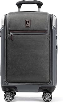 Travelpro Platinum Elite Hardside Expandable Spinner Wheel Luggage TSA Lock Hard Shell Polycarbonate Suitcase, Vintage Grey, Compact Carry-on with Laptop Pocket 20-Inch, Platinum Elite Hardside