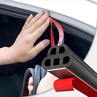34 Ft Car Door Seal Strip Universal Self Adhesive Automotive Weather Stripping, Double Layer 5-Hole Car Door Soundproofing Strip, Rubber Seal Strip for Cars Trucks SUVs RVs
