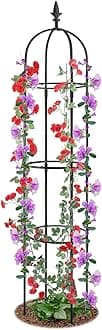 Garden Trellis for Climbing Plants Tower Obelisk Garden Trellis 6ft Tall Plant Support Vine Supports Plant Tower for Climbing Vines and Flowers Stands 1 Pack