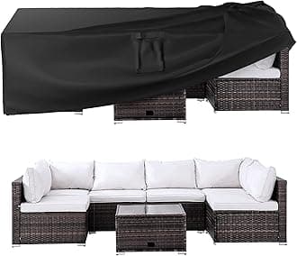 Patio Furniture Covers, Outdoor Furniture Cover Waterproof, General Purpose, Outside Table and Chair Covers, Heavy Duty 600D (74 Inch L x 47 Inch W x 27.8 Inch H)