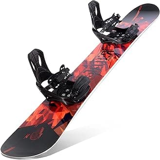 STAUBER Summit Snowboard & Binding Package, Size 161, 158, 153, 148,133 - Best All Terrain, Twin Directional, Hybrid Profile - Adjustable Bindings - Designed for All Levels