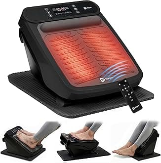 VibraFlow Foot Massager for Neuropathy - Relaxing Calf and Foot Therapy with Heat Option for Maximum Soothing Relief - Massager for Blood Circulation and Revitalization