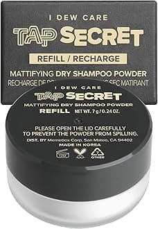 Tap Secret Dry Shampoo Powder Refill with Biotin | Strengthening & Volumizing, Refillable, Travel size, Non-aerosol, Korean Ginseng, Dry Shampoo for Women, Women Stocking Stuffers, 0.24 Oz