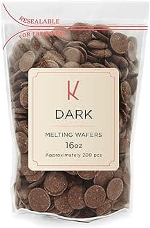 K Chocolate Melting Wafers Bulk Perfect For Dipping, Deserts, Baking And More (1 Pound, Dark)