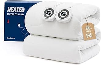 Bedsure Heated Mattress Pad Queen - Bed Warmer with Memory & Preheat Function, 12-Hour Auto Off & 10 Heat Settings, Dual Controllers, Fast Heating, Coral Fleece Electric Mattress Pad Queen, 60"x80"