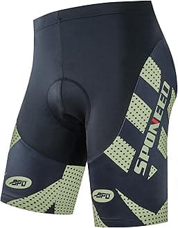 sponeed Men's Cycling Shorts Padded Bicycle Riding Pants Bike Biking Clothes Cycle Wear Tights