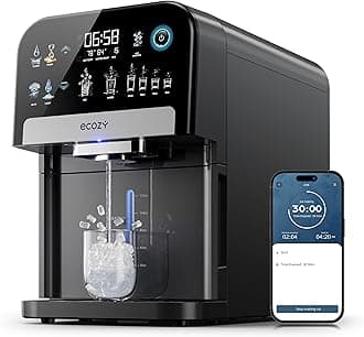 Nugget Ice Maker Dispenser, Smart 2-in-1 Pebble Ice Machine Countertop & Water Dispenser with App Control, Self-Cleaning, Auto Lighting, TDS Monitor, Measured Dispensing, 33Lbs/Day