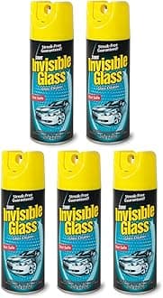 Invisible Glass91163-5PK Premium Glass and Window Cleaner for Auto and Home Cleans Glass, Windows, Windshields, Navigation Screens, and More, Streak-Free, Ammonia-Free, Tint-Safe, 15 Oz, Pack of 5