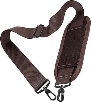 Taygeer Replacement Bag Strap, Universal Adjustable Shoulder Strap Belt with Hook Breathable Non-Slip Pad, Fit Luggage Canvas Tool Satchel Makeup Handbag Duffle Bag Briefcase, Brown