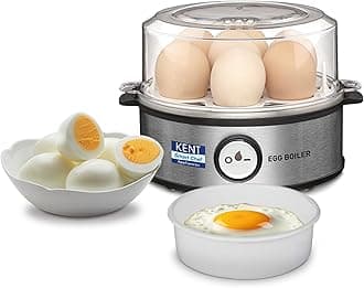 Kent Instant Egg Boiler 360-Watt (Transparent and Silver Grey)