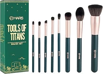 MARS Tools of Titan Brush Set of 8 | Face & Eyes Makeup Brush Set with Ultra Soft Bristles (PACK OF 8)