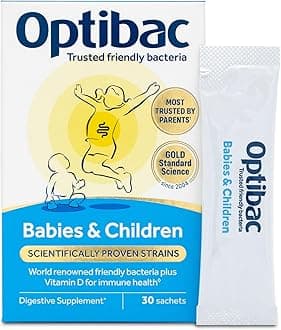 Optibac Probiotics Babies & Children - Kids Probiotic + Vitamin D for Immune Support - Most Trusted By Parents - 30 Sachets