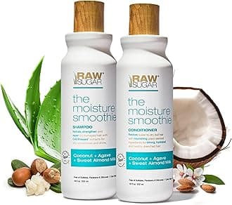 Moisture Smoothie Shampoo and Conditioner with Coconut Oil, Agave, & Sweet Almond Milk, Hydrates & Nourishes Dry Hair, Formulated without Sulfates + Parabens
