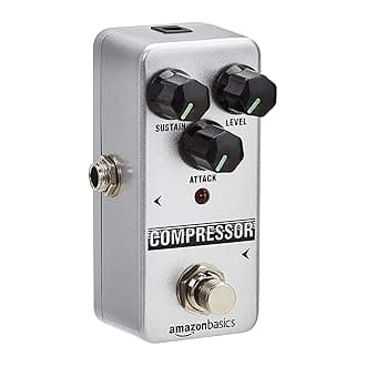 Compressor Guitar Pedal, Fully Analog Circuit with True Bypass, Silver