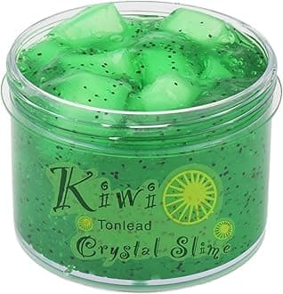 Kiwi Green Clear Slime 7OZ Premade Crystal Slime for Girls Boys, DIY 200ML Crunchy Clear Slime for Kids Toys Art Craft Birthday Party Favor