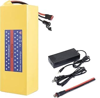 ‌48V 10Ah Lithium Battery 48V/52V 10Ah/20Ah/30Ah Lithium Battery Pack for Electric Bike, Scooter, Motorcycle – 200W-1200W Motor Support‌ with 30A BMS & 2A Charger‌ T-Plug (48V10Ah&Charger)