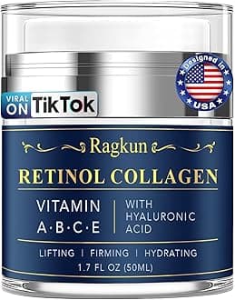 - Ragkun Retinol Cream for Face, Collagen Neck Creams for Tightening and Firming, Anti Aging Day & Night Facial Moisturizer for Women & Men, Instant Face Lift Wrinkle Cream 1.7 fl. oz.