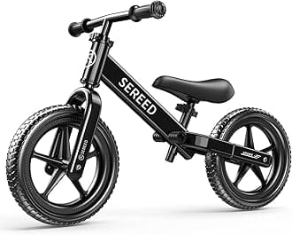 Toddler Balance Bike 2 Year Old, No Pedal Kids Toy Bike for 2-5 Years Old, Tool-Free Adjustment, Gift for 2-3 Girls, Customize Plate with 3pcs Stickers (Black)