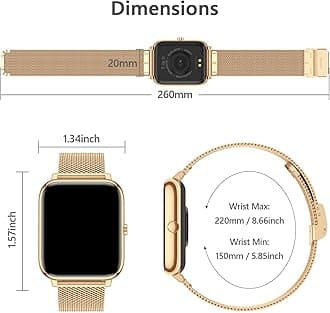 KALINCO Smart Watch, Fitness Tracker with Heart Rate Monitor, Blood Pressure, Blood Oxygen Tracking, 1.4 Inch Touch Screen Smartwatch Fitness Watch for Women Men Compatible with iOS Android