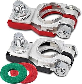 TKDMR Battery Terminals for Nissan - Compatible for Nissan, Maxima, Rouge, Sentra, Murano,243407F000,24340-7F000, 243407F001, Positive and Negative,Plastic Cove