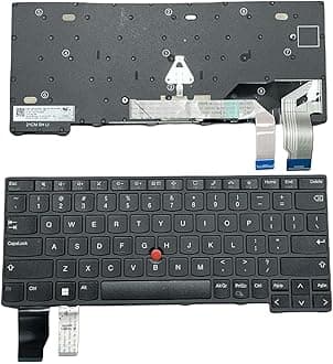 ® New Laptop with Built-in Keyboard and Screwdriver US Layout for Lenovo Thinkpad X13 Gen2, X13 Gen2i, X13 Gen3 Black Framed with a Pointing Stick (X13 Gen2 No Backlight)