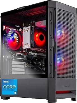 Blaze4 Mini Desktop PC, Intel i5 14400F 2.5 GHz (4.7GHz Turbo), NVIDIA RTX 5060 Ti 16GB, 1TB Gen4 NVMe SSD, 16GB DDR5 RAM 5200, 650W Gold PSU, Wi-Fi, Win 11