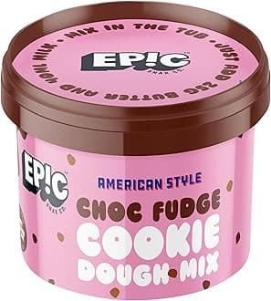 EPIC SNAX CO American Style Chocolate Fudge Cookie Dough Mix Makes 6 Soft & Chewy Vegan Friendly Cookies 125 g (Pack of 1)