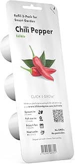 Click and Grow SGR6x3 Smart Garden Chili Pepper Plant Pods, 3-Pack, White