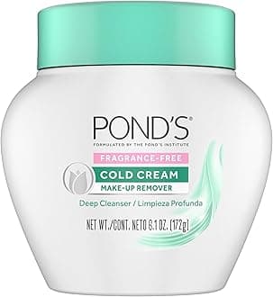 POND’S Cold Cream Cleanser, Fragrance-Free – Moisturizing Makeup Remover & Deep Cleansing Face Cream – Facial Cleanser for Soft, Radiant Skin – Dermatologist Tested, Non-Comedogenic, 6.1 oz