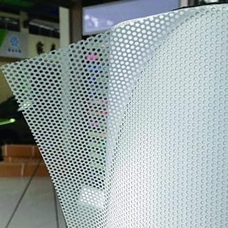 One-Way Perforated Vinyl Privacy Removable Window Film Adhesive Glass Wrap Roll Window Film Perfect for Bathroom Livingroom & Office 24X48_Inch