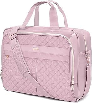 17 inch Laptop Bag for Women, Laptop Briefcase for Women, Large Computer Bag Messenger Work Office Travel Business Pink