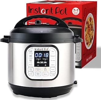 InstantPot Duo 7-in-1 Electric Pressure Cooker, Slow Cooker, Rice Cooker, Steamer, Sauté, Yogurt Maker, Warmer & Sterilizer, Includes App With Over 800 Recipes, Stainless Steel, 8 Quart